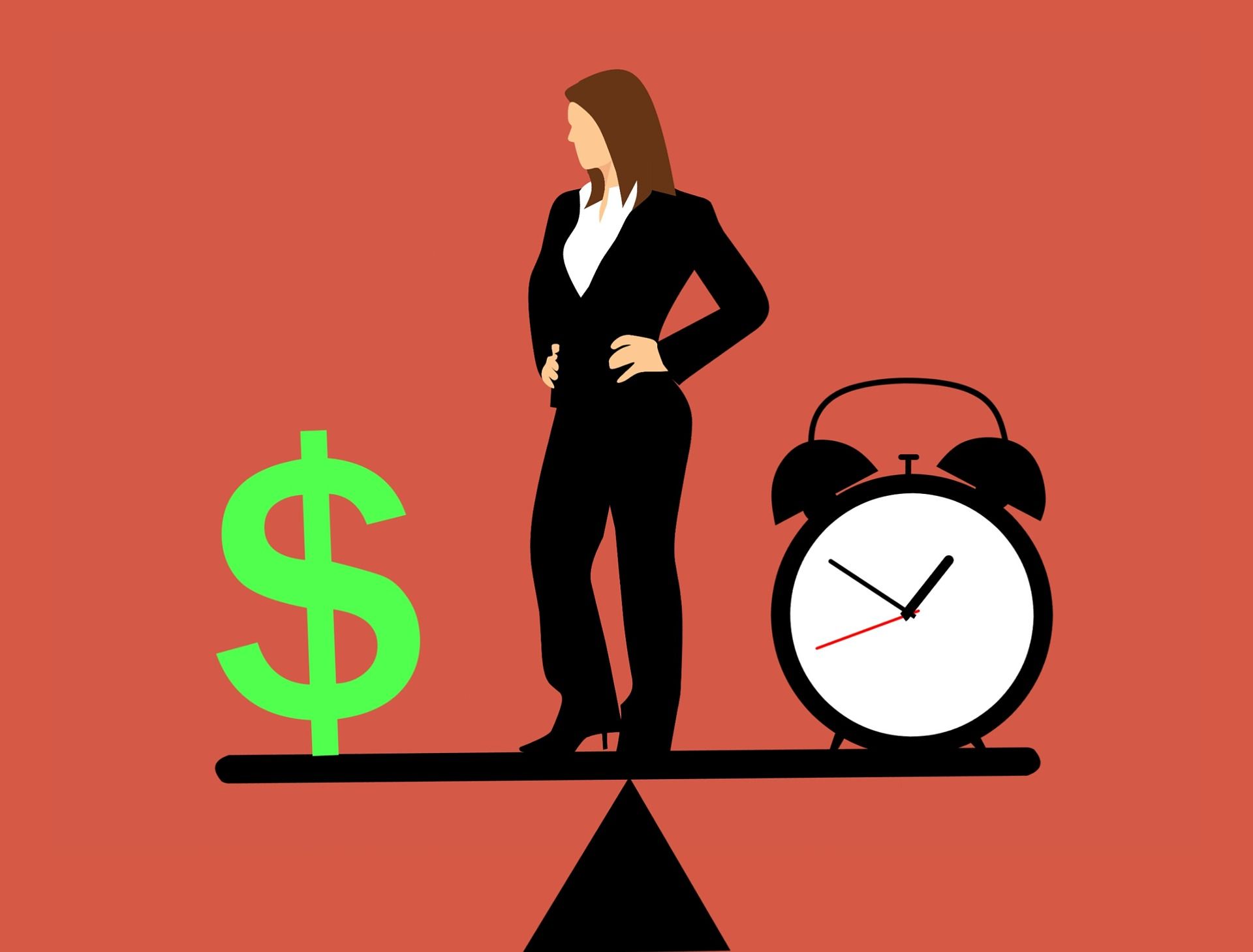 business woman balancing effectiveness of board meeting